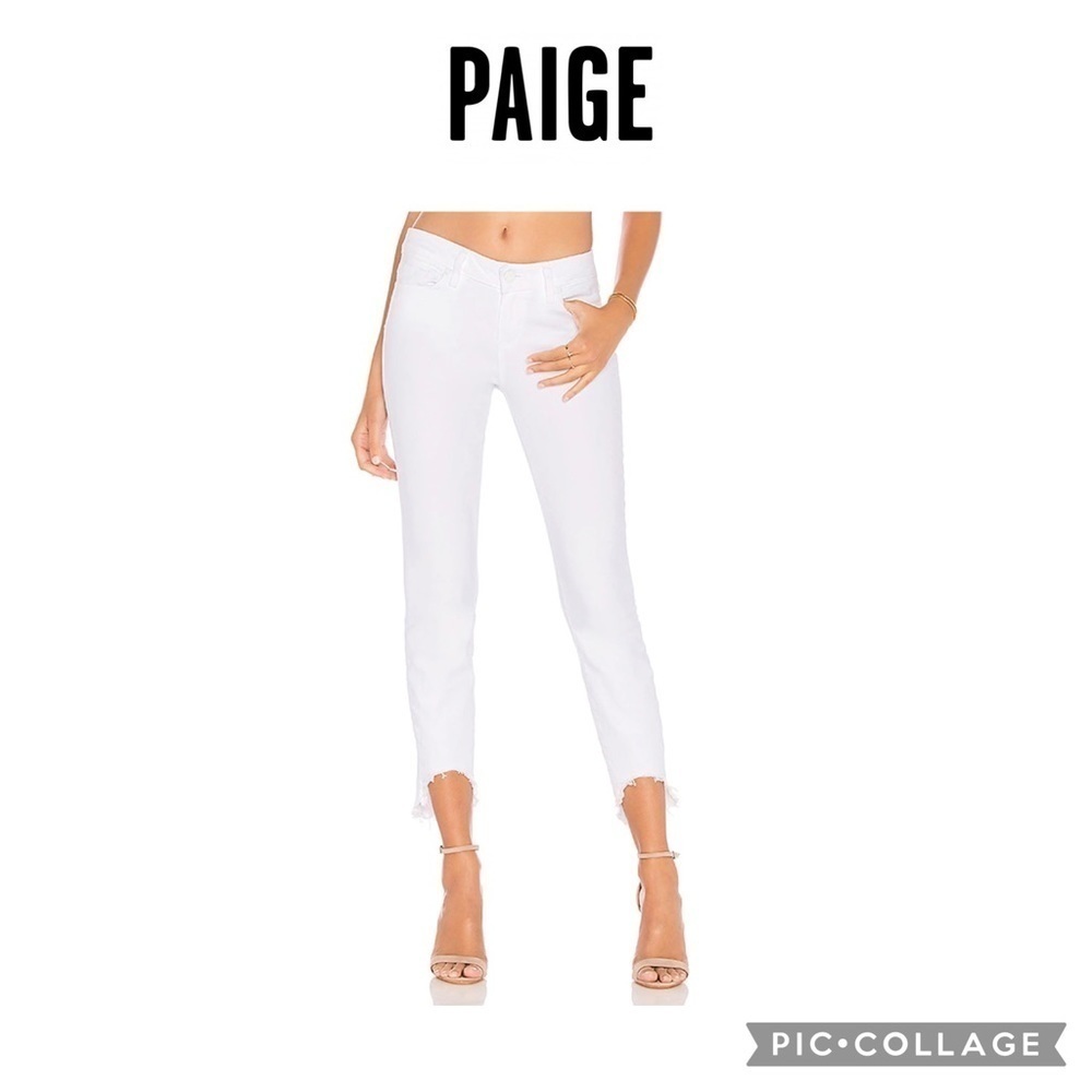 Paige Verdugo white Crop Jeans